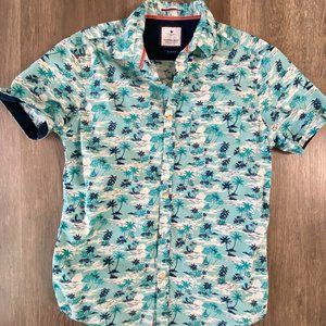 Cactusman Slim Fit Mens Shirt SS Palms Size.Small